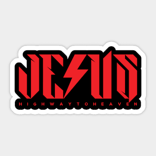 Jesus Rocks Highway to Heaven Sticker